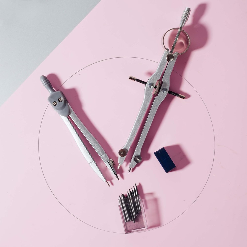 Mr. Pen- 100pcs 2mm Graphite Compass Leads for Drawing Circles, Geometry & Draft