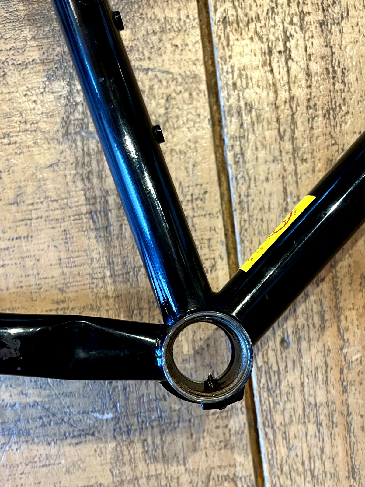 Vintage 90s Specialized Hard Rock 18.5" Steel Mountain Bike Frame Black / Yellow