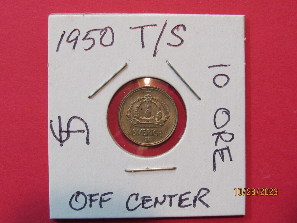 1950 T-S  "10 ORE"  !!! OFF CENTER ERROR !!!!