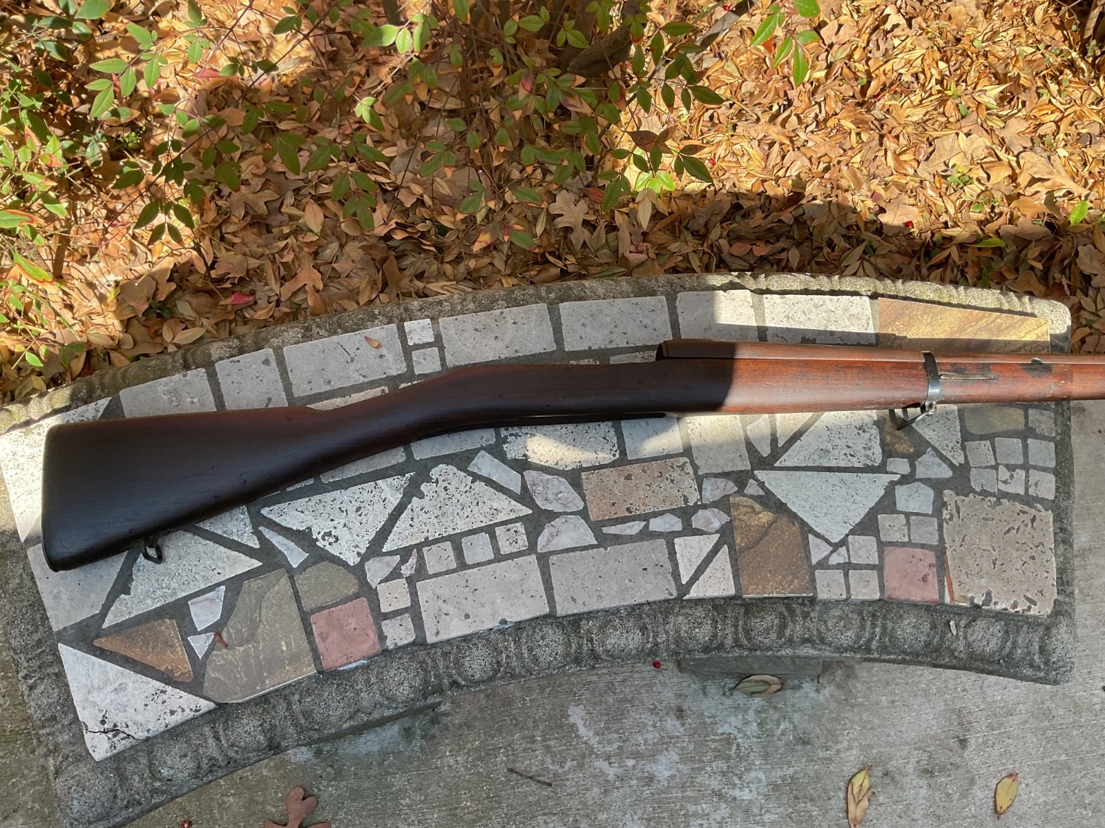 Remington 1903A3 stock, handguard, hardware as shown. Cartouches