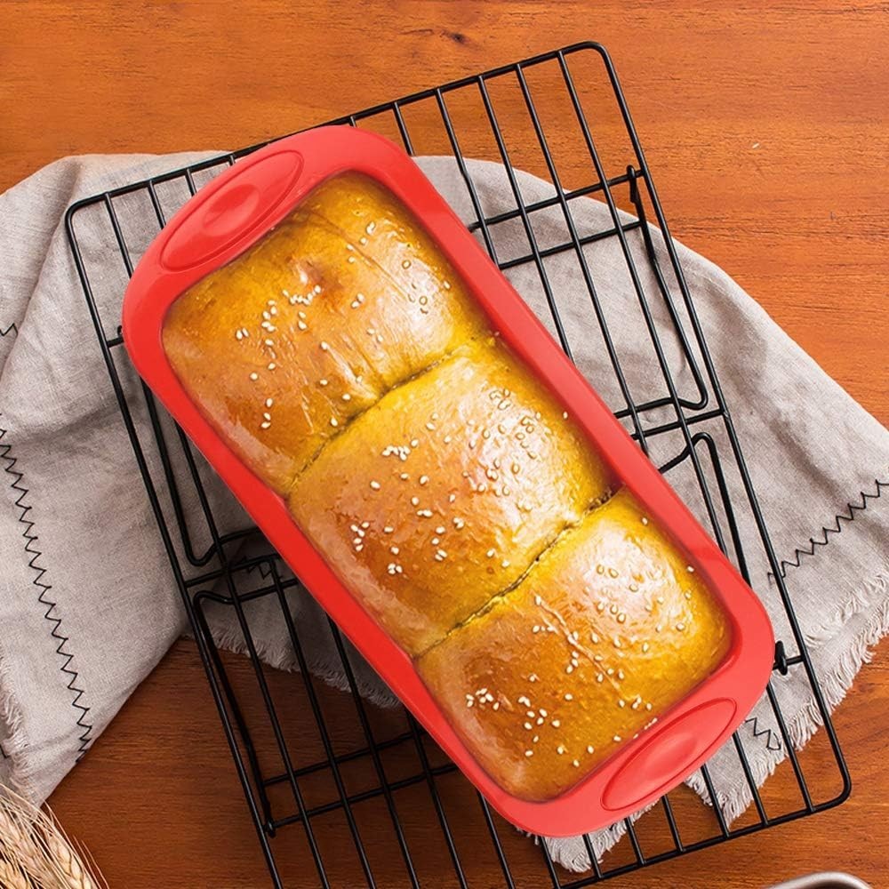 Compact 4-Pack Mini Loaf Pans - Nonstick Silicone for Effortless Baking
