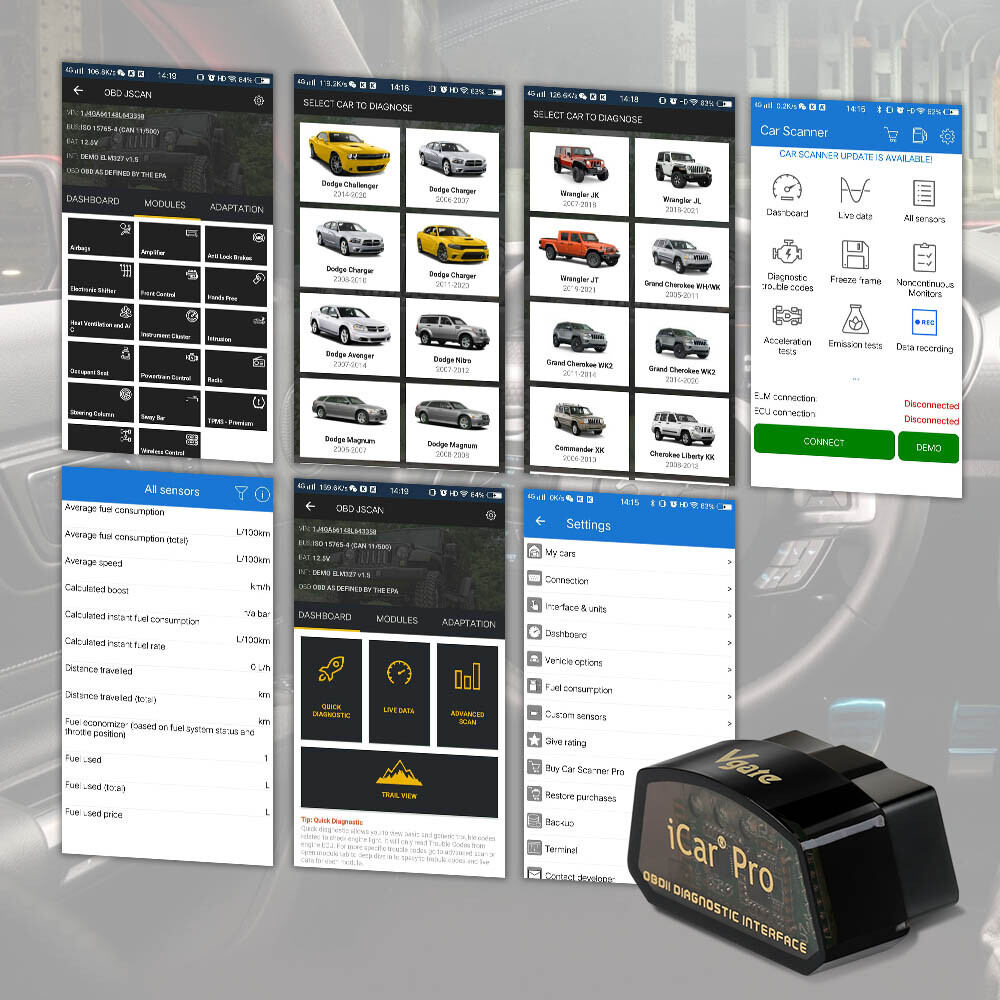 OBDⅡ Scanner Vgate iCar Pro 4.0 BIMMERCODE Coding iPad Android Code Reader