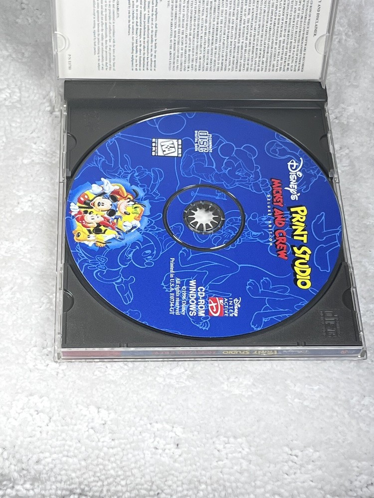 Disney Mickey & Crew Print Studio 1995 PC CD-ROM
