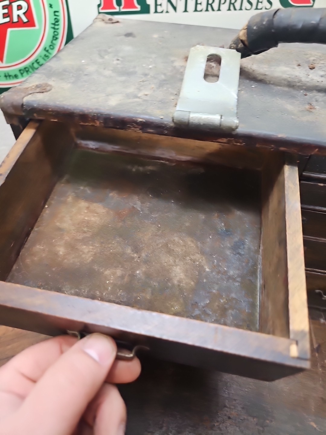 Q29- Union 6 Drawers Wood Machinist Chest Tool Box Antique Chest Tool Box