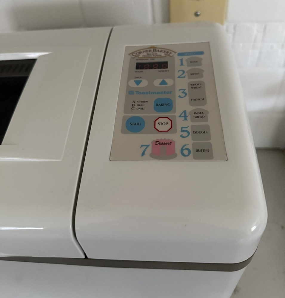 Toastmaster Corner Bakery Automatic Bread Maker Machine Model 1170S Butter Cover