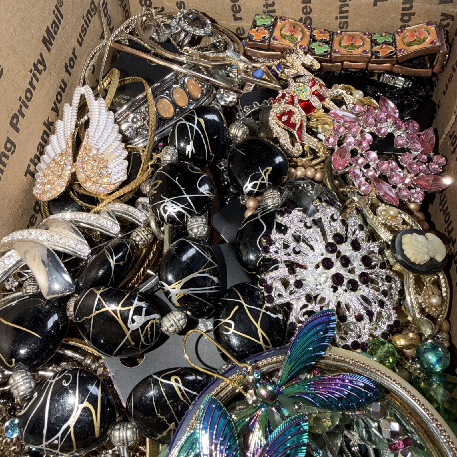 Vintage to Now Jewelry Lot, All Wearable Untested. No Junk. Box A2