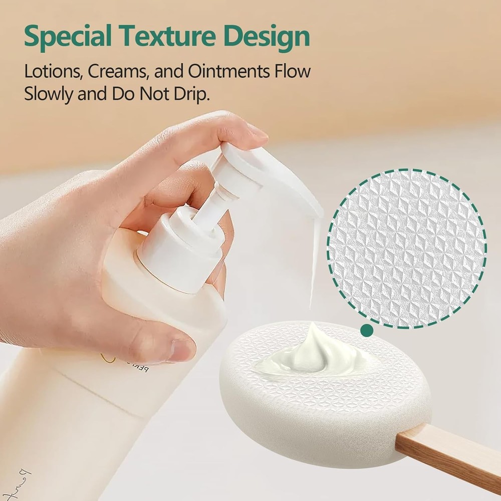 Back Lotion Applicator with 4 Replaceable Pads, for White