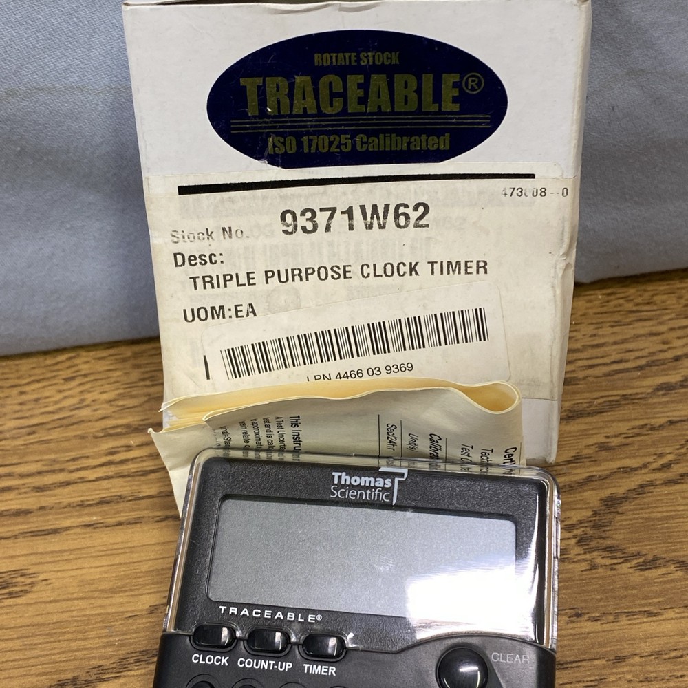Traceable triple purpose clock timer￼9371w62 battery operated