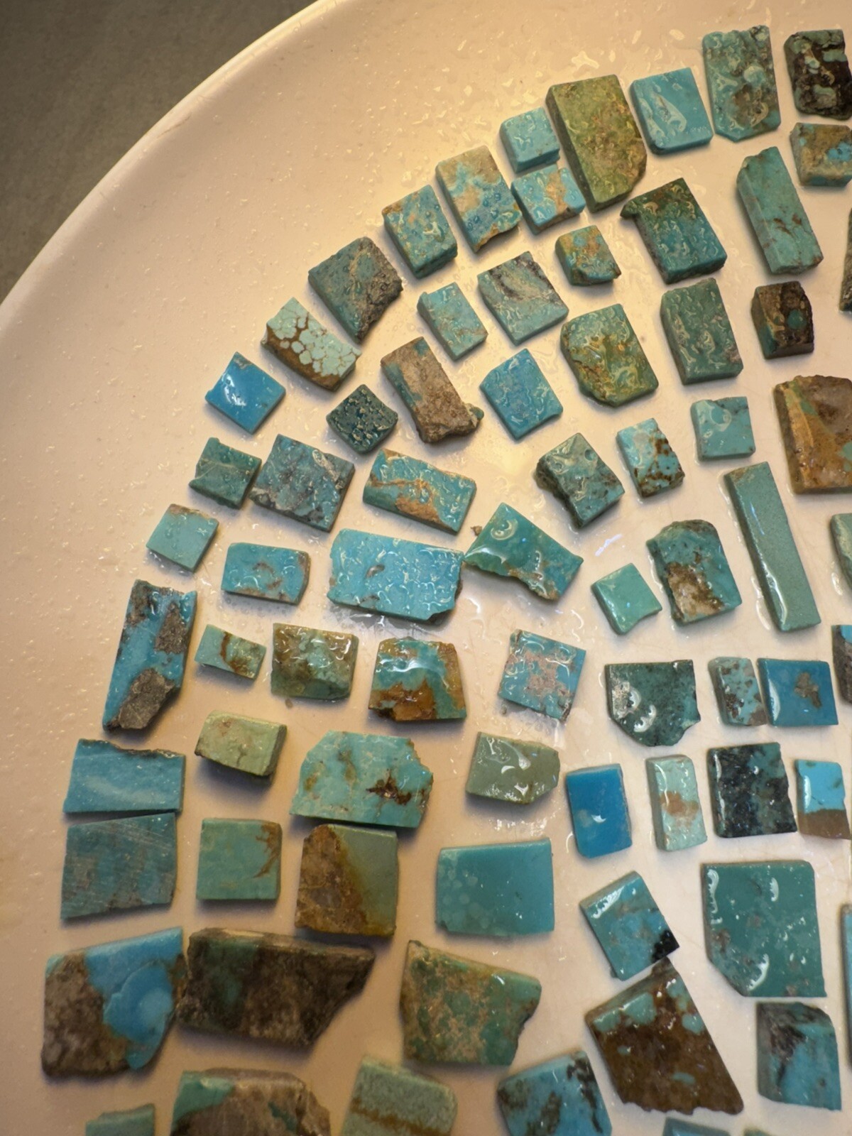 !118g Bell Trading Post Turquoise! SLASHED! Squared Up Corinthian Slabs!