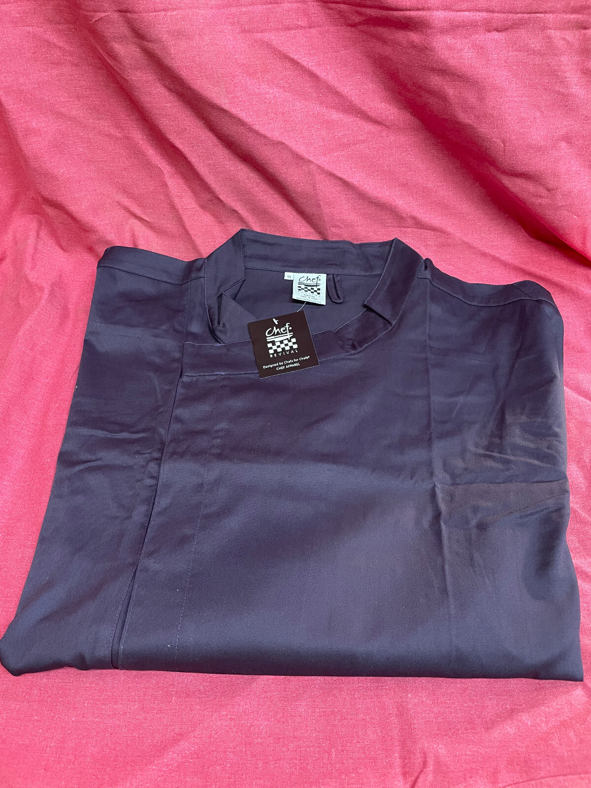 NEW Chef Revival Chef Jacket with Snap Buttons, Eggplant- size 5X