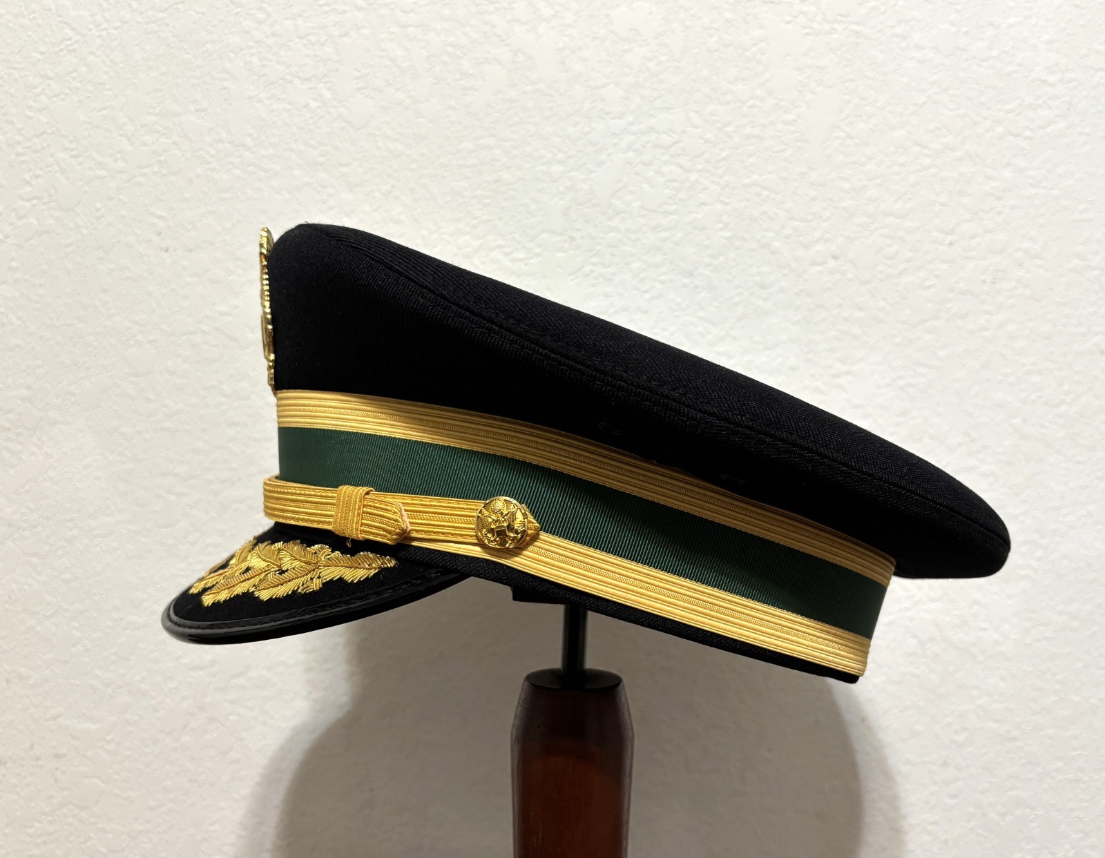 ORIGINAL US ARMY BLUE UNIFORM OFFICERS VISOR CAP - SPECIAL FORCES - COLONEL - XL