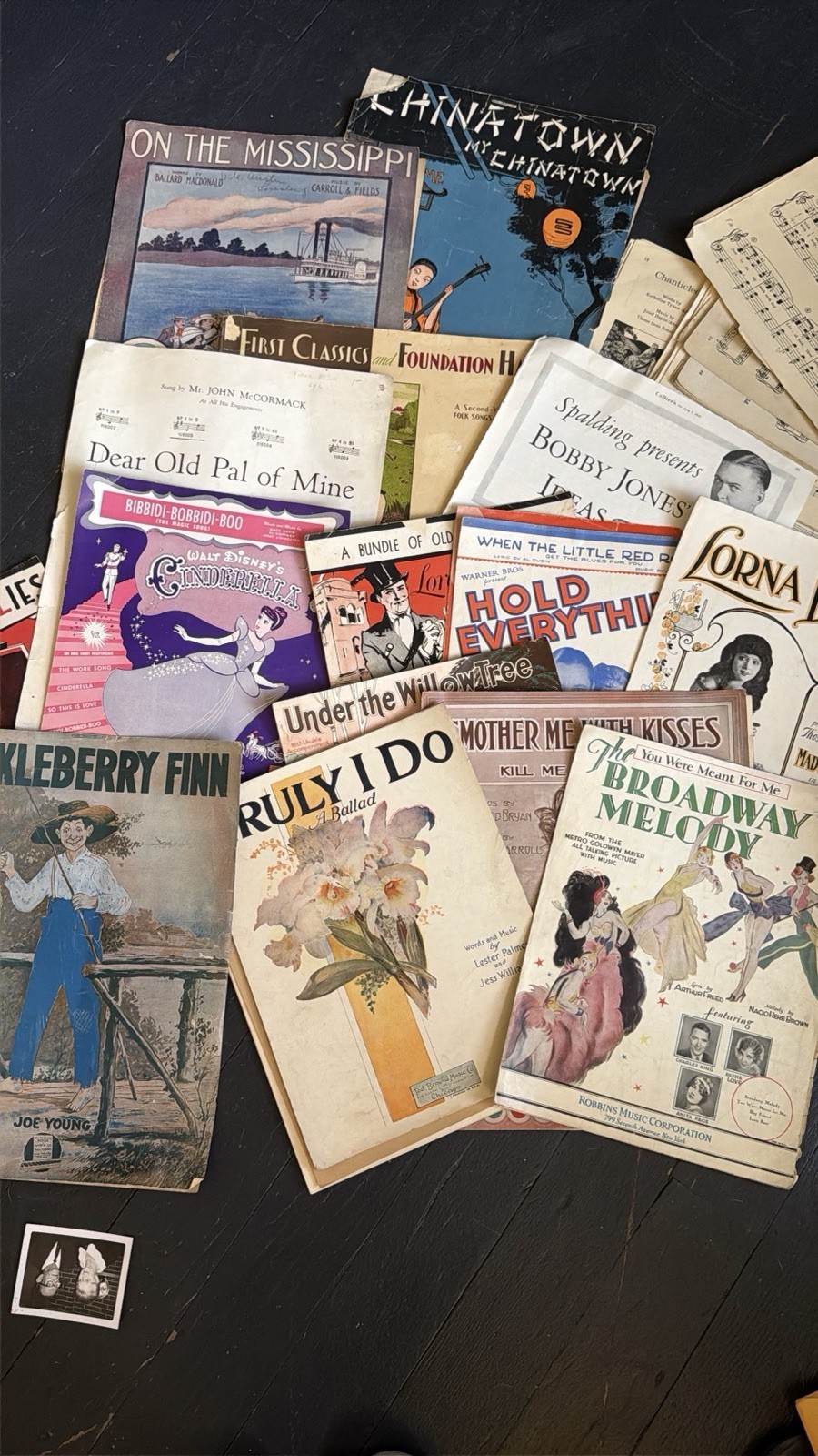 HUGE antique Ephemera Lot Junk Journal Supplies Vintage Paper 7+ Lbs Photo Album