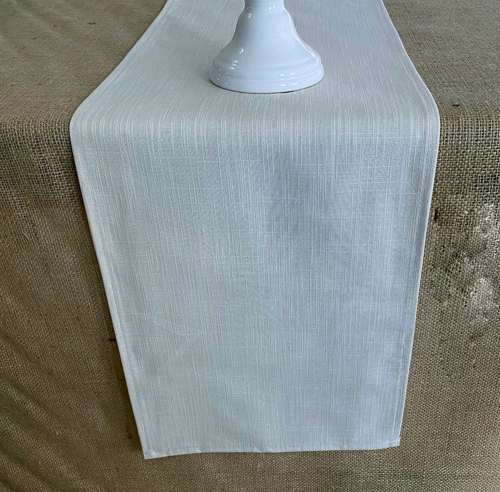 Ivory Table Runner Solid Ivory Linen Runner Table Centerpiece Natural Home Decor