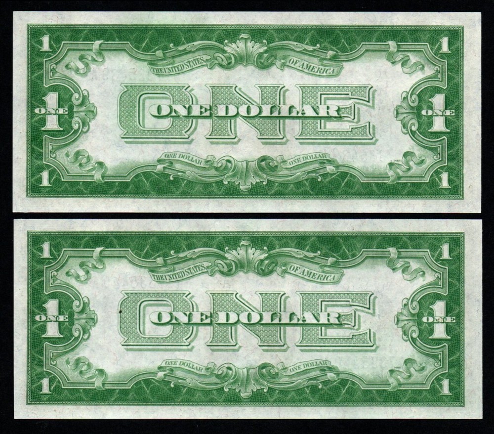 $1 1928A (10) CONSECUTIVE GEM UNCIRCULATED FUNNY BACK Silver Certificates!