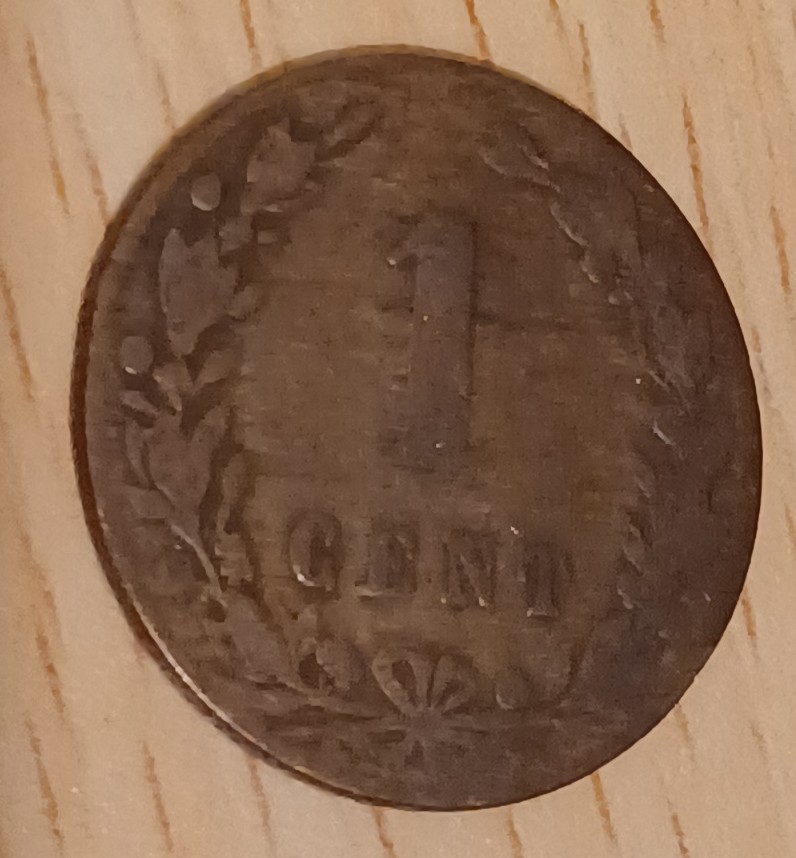 Netherlands 1 Cent Coin 1883
