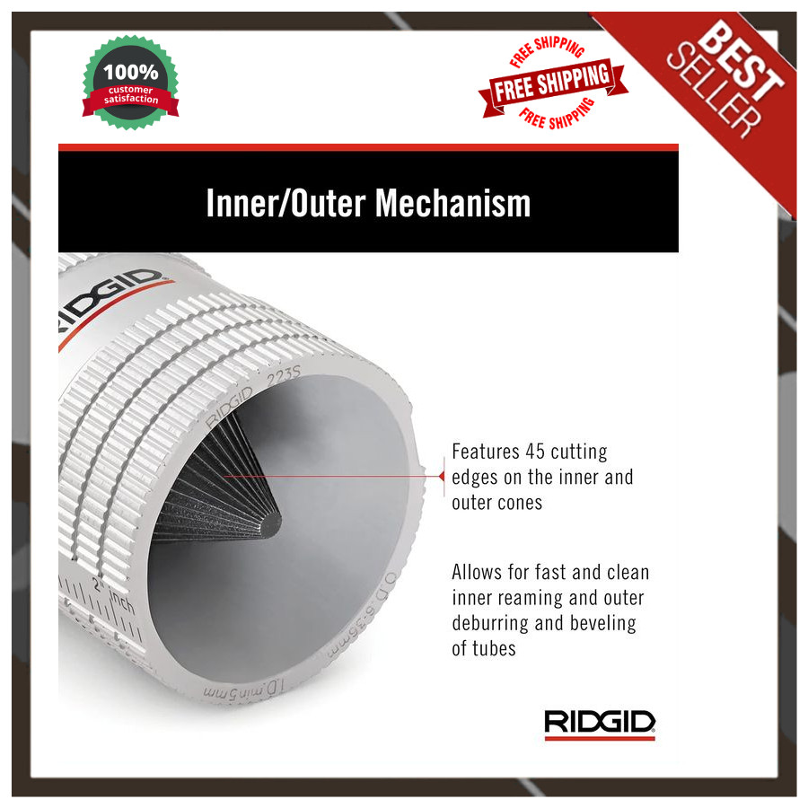 Model 223S Tubing Pipe Reamer 1/4" to 1-1/4" Inner Outer, Small