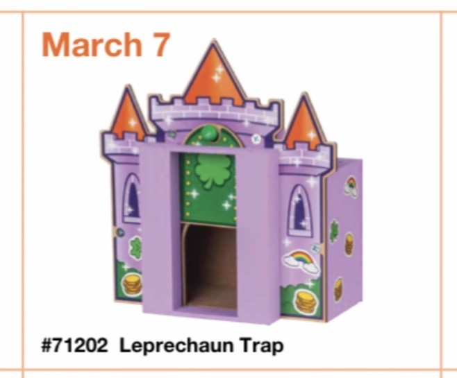 Home Depot Leprechaun Trap Kids Workshop Kit Pin Included March 2026 NEW!