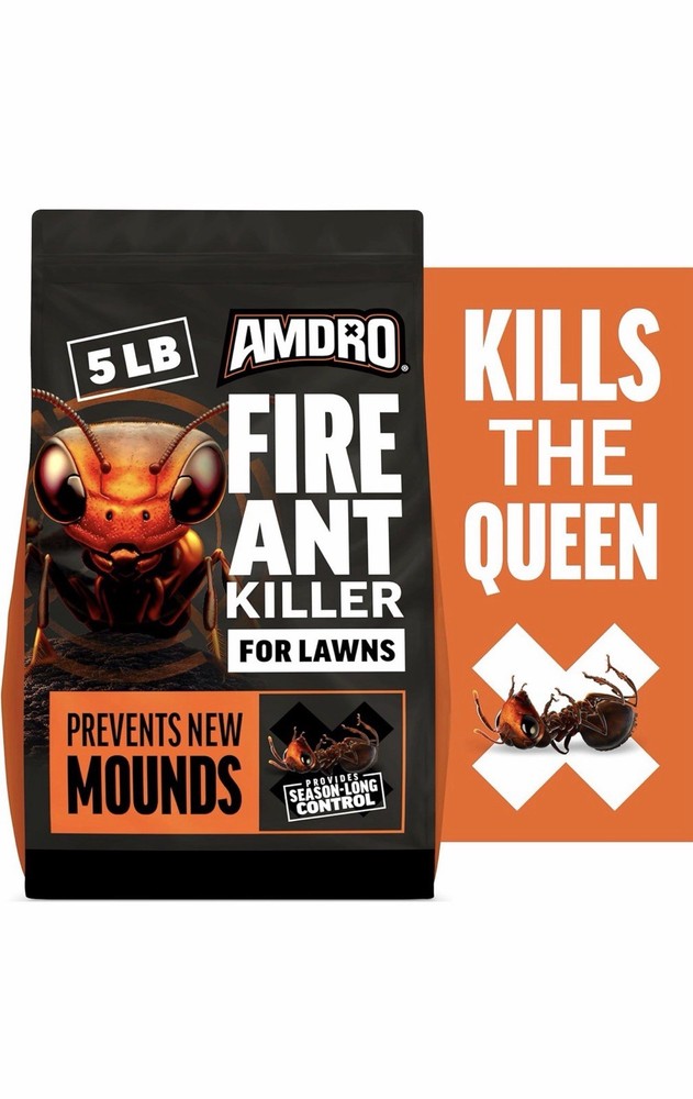 AMDRO Fire Ant Killer For Lawns Granules - 5lbs
