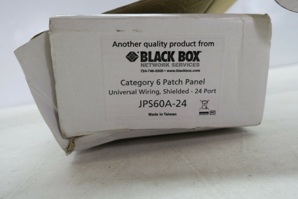 Black Box Network Services JPS60A-24 Cat6 Shielded Patch Panel 24 Port Universal