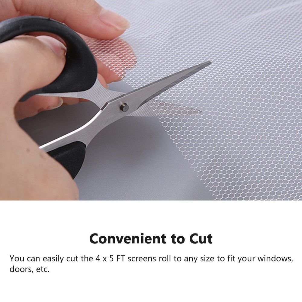 Window Mesh Screen 4 x 5 FT Screen Roll Screen Replacement for Window Door Y0R4