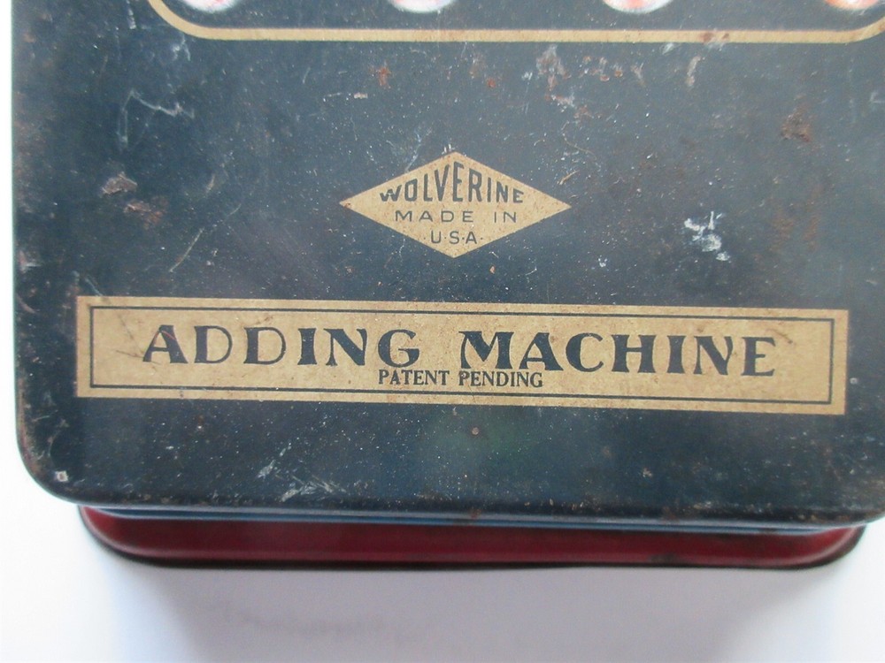 Vintage 1950s Wolverine Adding Machine Hand Pull Dial Metal Calculator