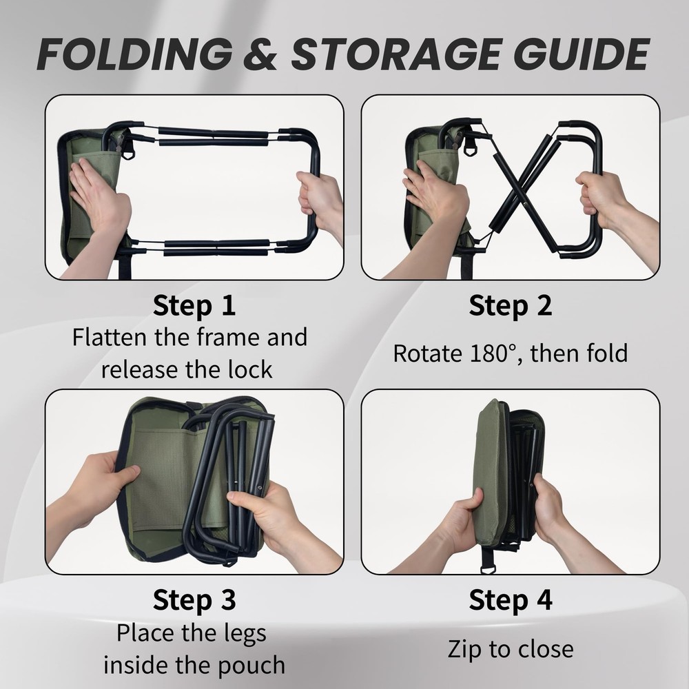 Arimanile Folding Camp Stool, Lightweight Foldable Camping Stool, Compact Min...