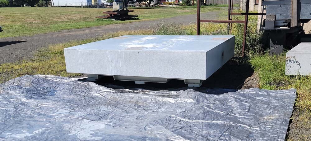 Large granite table on stand, Inv 46276