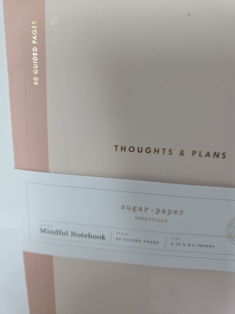 Sugar Paper THOUGHTS & PLANS 80 guide Pages (Mindiful Notebook) 2 Pk. B