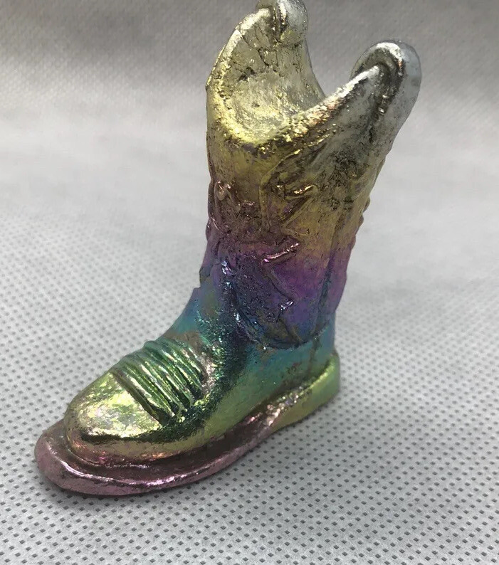 Bismuth Crystal Large Rainbow Cowboy Boot