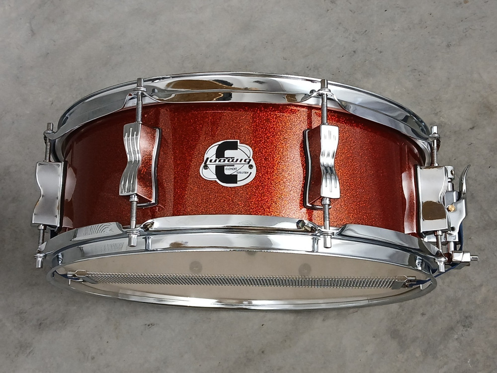LUDWIG ELEMENT EVOLOLUTION 5X14" COPPER SPARKLE SNARE DRUM, MINT CONDITION