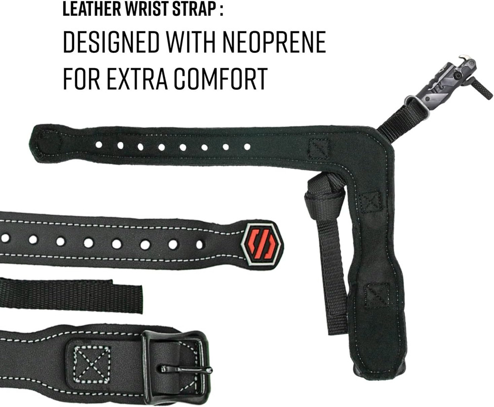 Ghost Buckle Archery Release with NCS Strap-Black