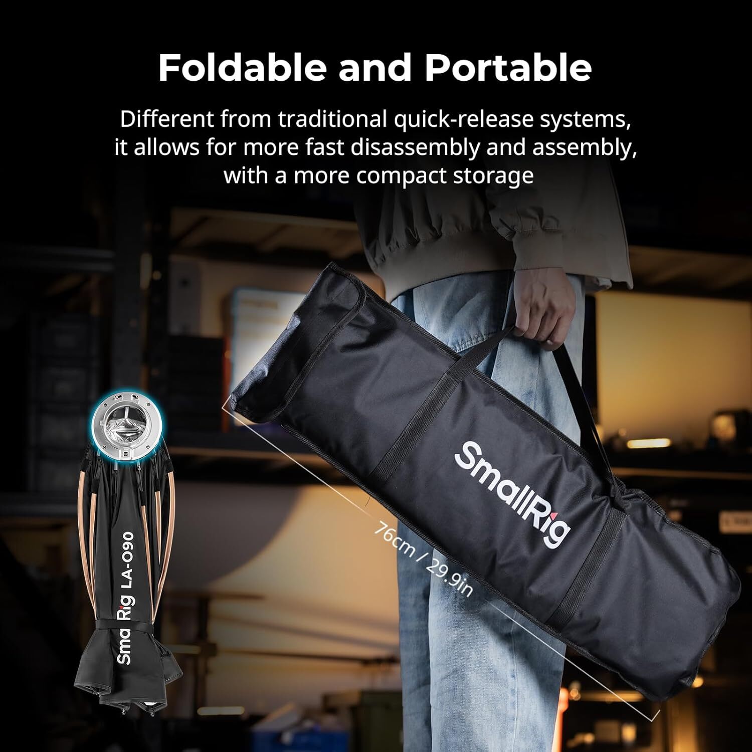 SmallRig 35"/90cm Softbox LA-O90 Quick Release Octagon Soft Box for COB Light