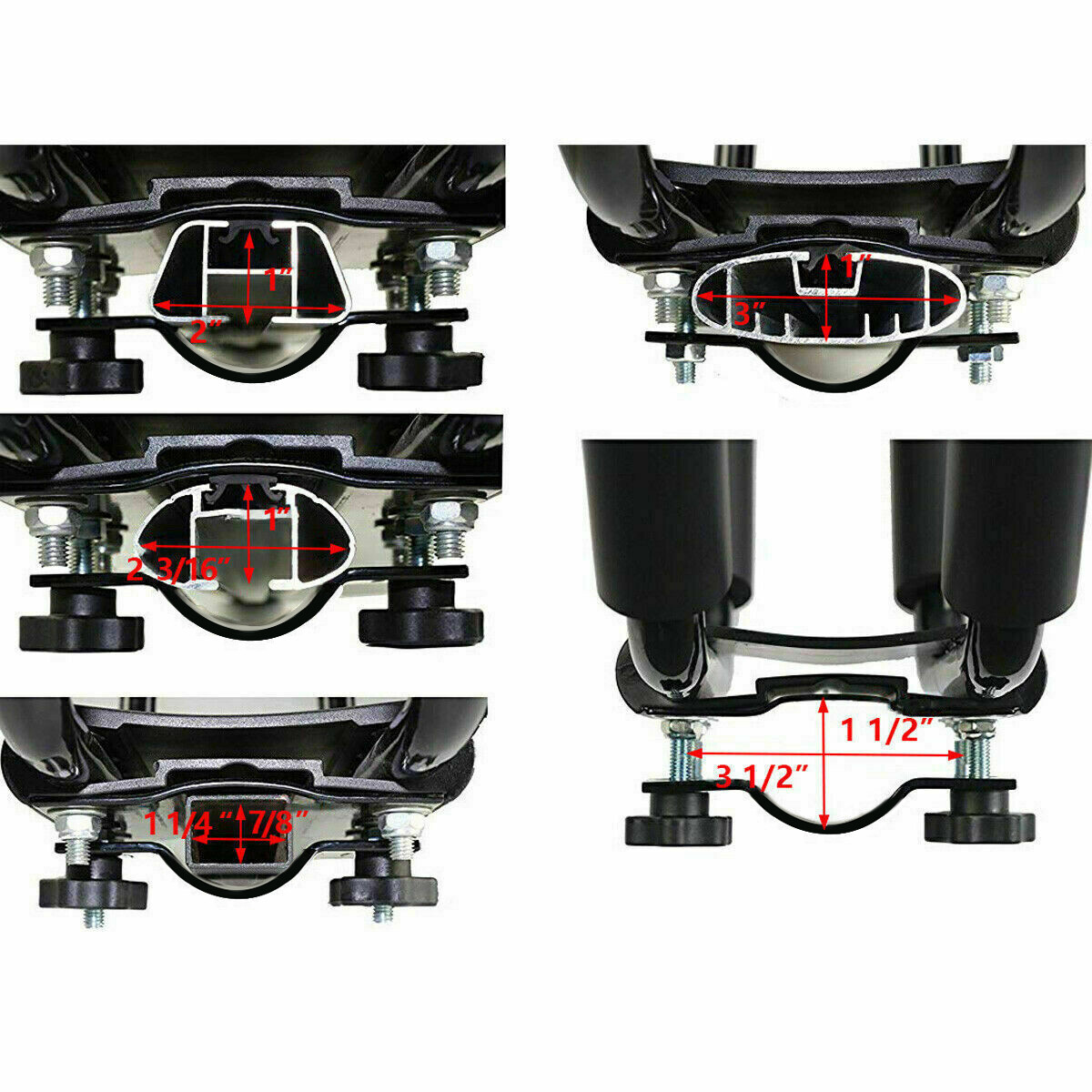 2 Pairs Kayak Roof Rack Carrier Boat Ski Surf Roof Mount Car Cross J-Bar Rack