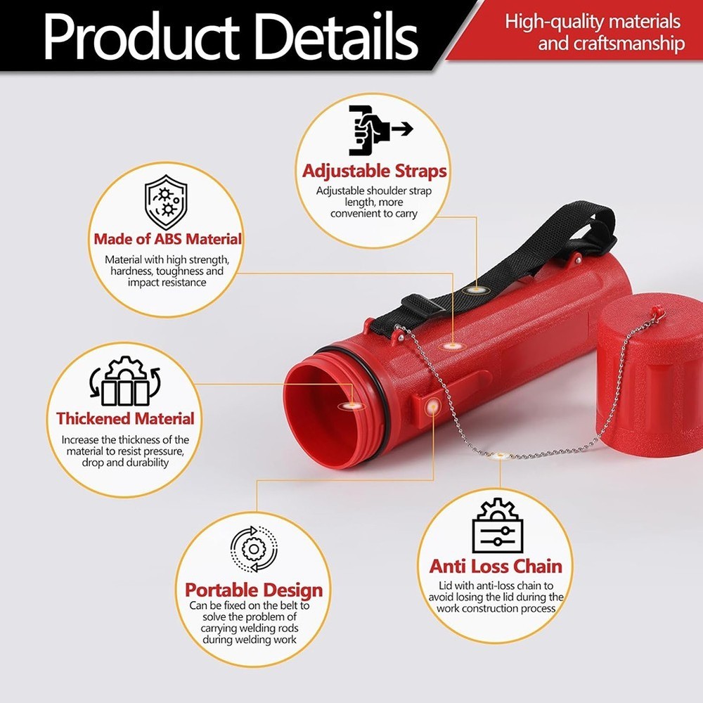 Welding Accessory 2pcs Robust Electrode Storage Canisters for All Users