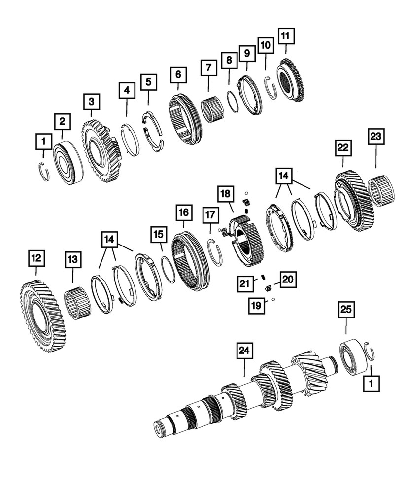 Genuine Mopar Synchronizer Key 68332861AA