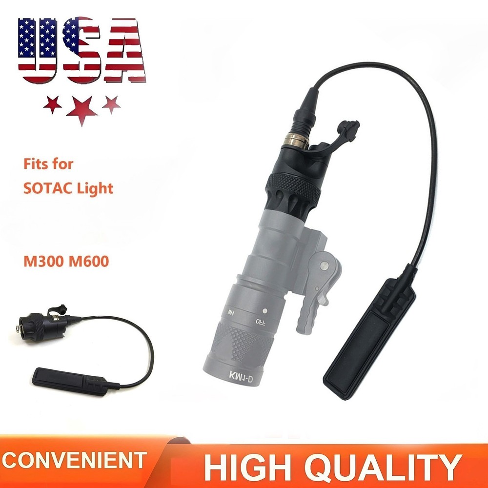LED Weaponlight Tailcap with Pressure Switch For M300 M600 Flashlight US