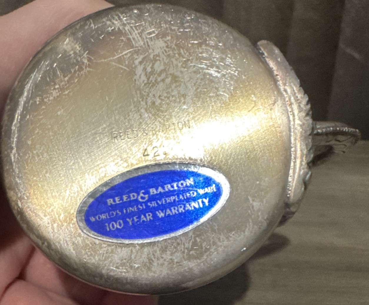 Antique Reed & Barton Vintage Silver Plated Baby Cup Giraffe/Lion/Monkey