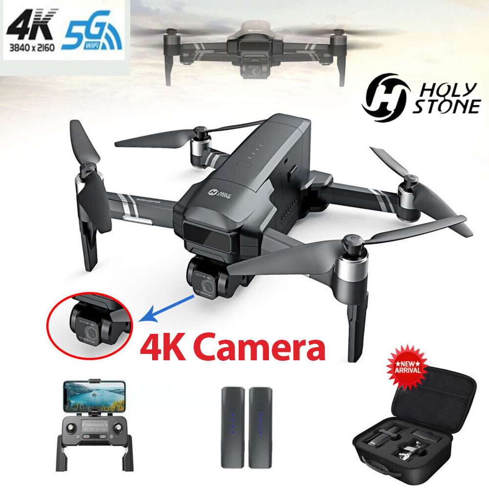 Holy Stone HS600 2-Axis Gimbal Drone with 4K EIS Camera 5G Brushless Motor 56Min