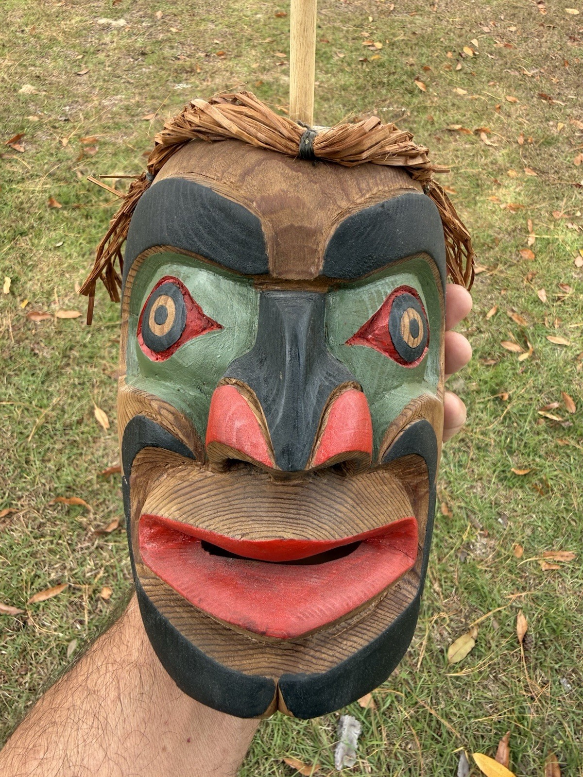 Northwest Coast Carved Cedar Full Moon Mask by Alfred Robertson