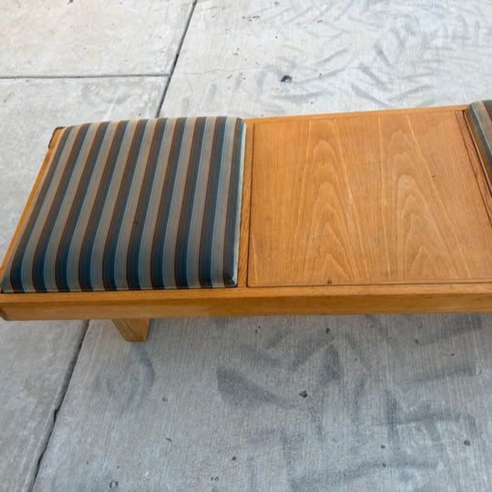 Modern light solid wood bench. Heavy. Large 70x24x16