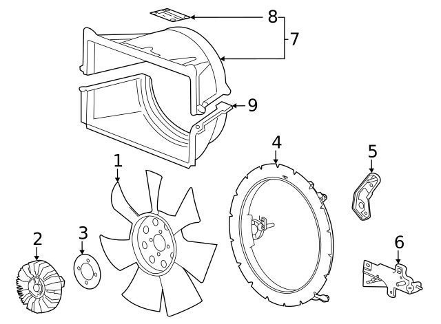 Genuine GM Engine Cooling Fan Bracket 84182181