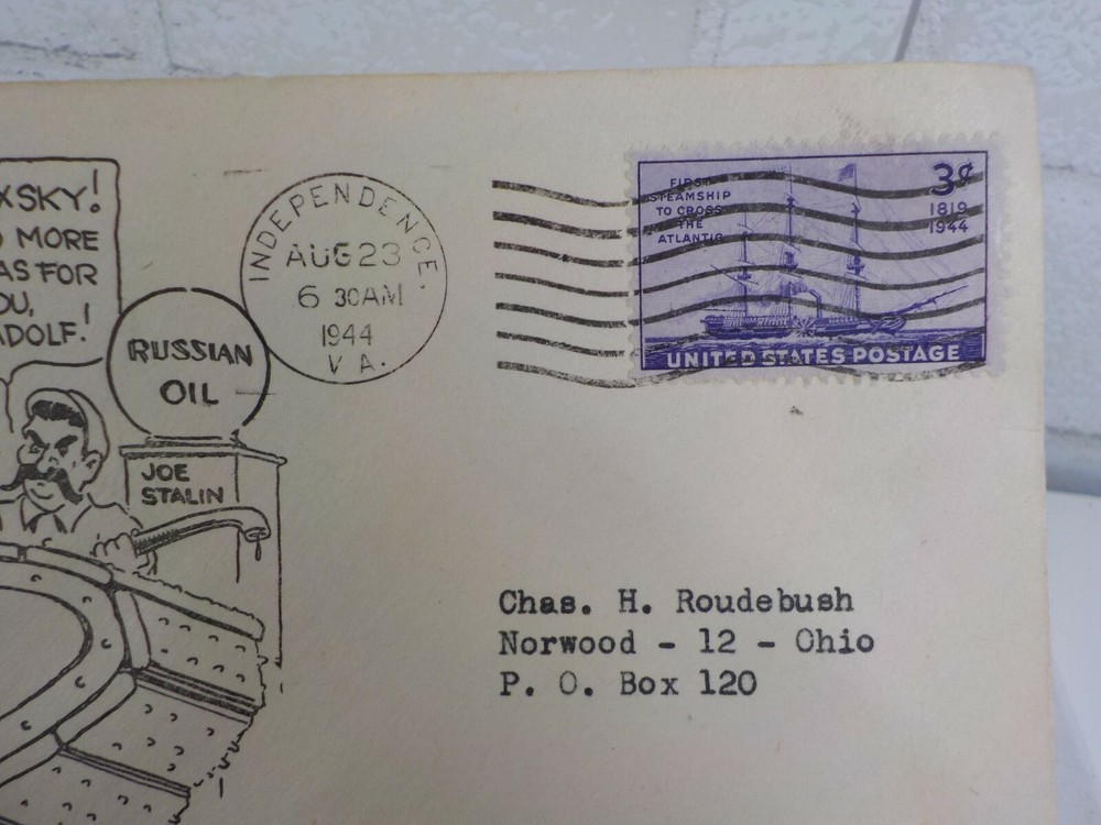 WW 2 Patriotic Cover Envelope with Tank Dated 1941 Home Front