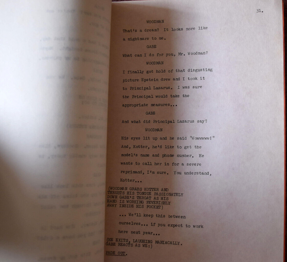 1977 Welcome Back Kotter Original Final Draft Script Screenplay