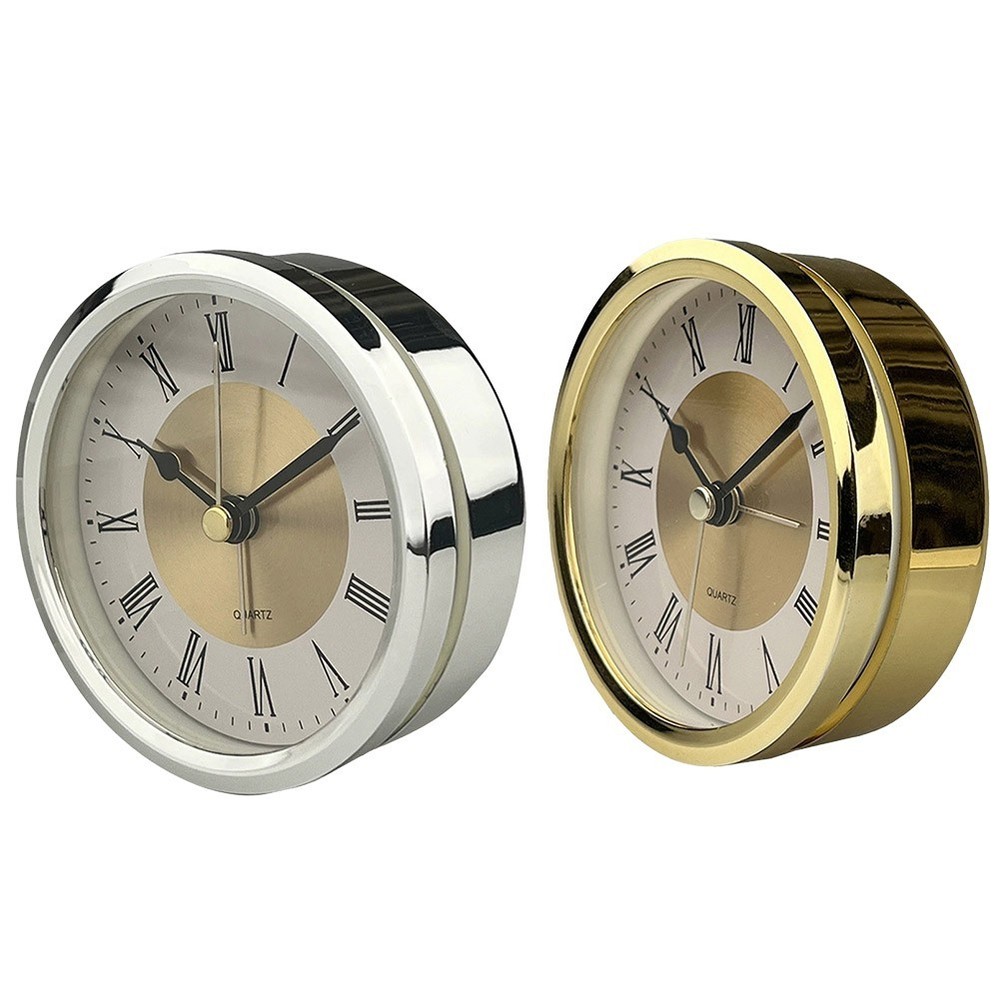 89mm Quartz Clock Insert Featuring Golden Arabic Numerals for Craft Projects