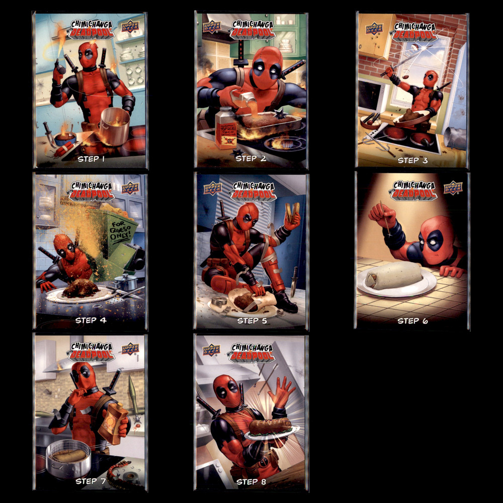 2019 Upper Deck Marvel Chimichangas with Deadpool Complete Set 8 Cards Inserts