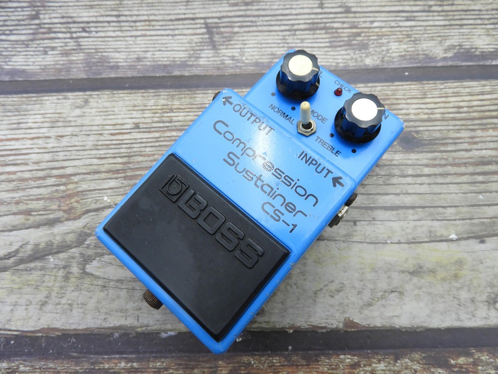 BOSS CS-1 Compression Sustainer Transparent Switch w/box used from japan