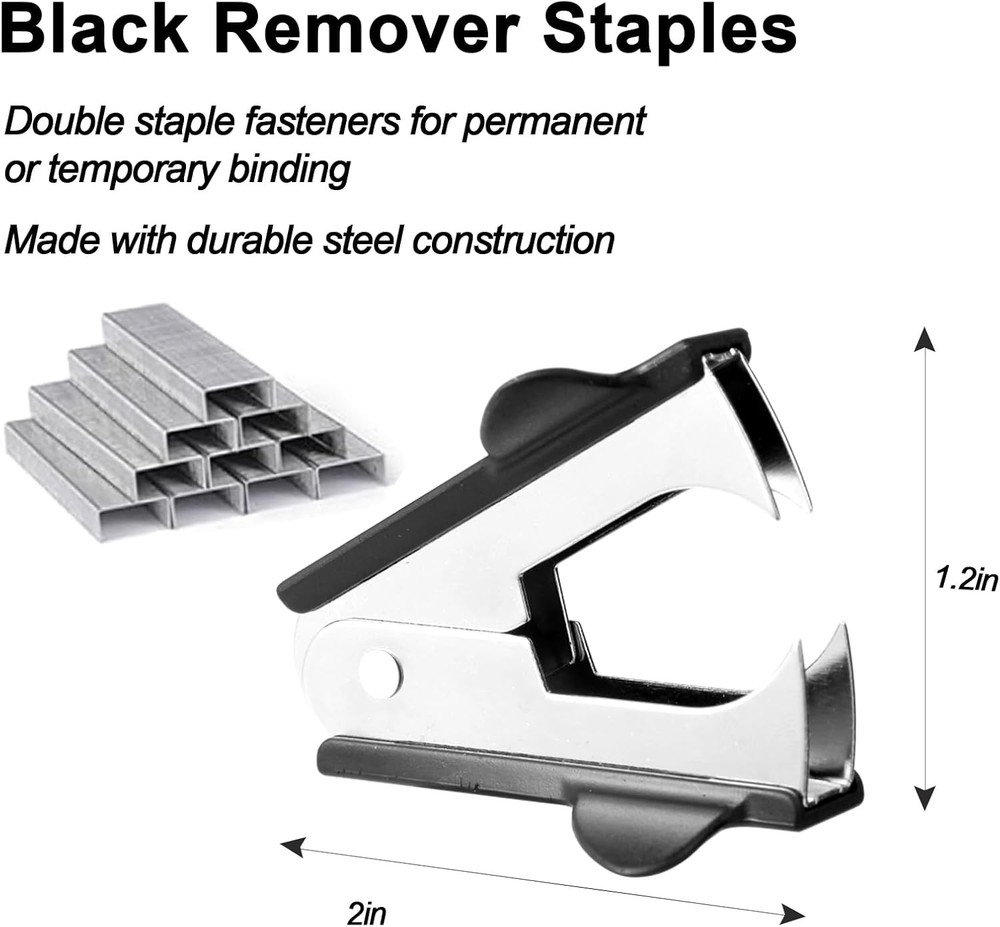 Black Modern Office Stapler, 25 Sheet Capacity, Automatic, Includes 1000 Staples