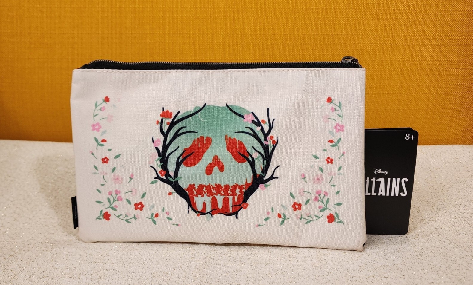 Loungefly Disney Villains Poison Apple Snow White Floral Cosmetic Makeup Bag NEW