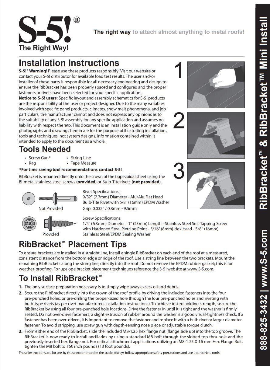 S-5! RibBracket Original Mounting Bracket