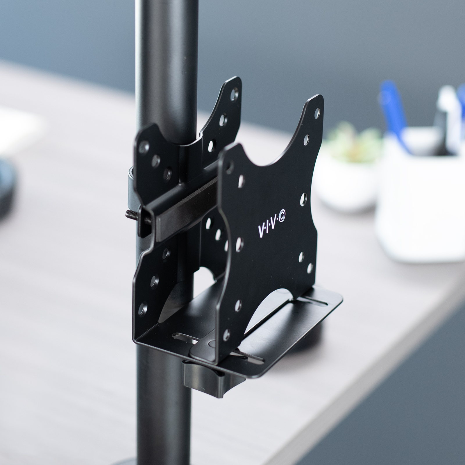 VIVO Adjustable Thin Client Mount Bracket | Stand or Under Desk Mini PC Holder